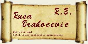 Rusa Brakočević vizit kartica